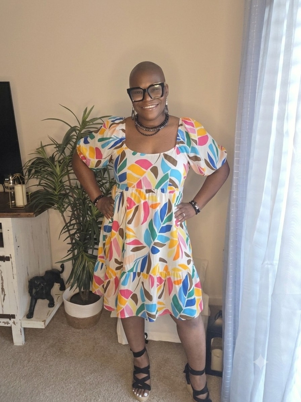 Tabitha Brown Collection Botanical Leaf Dress